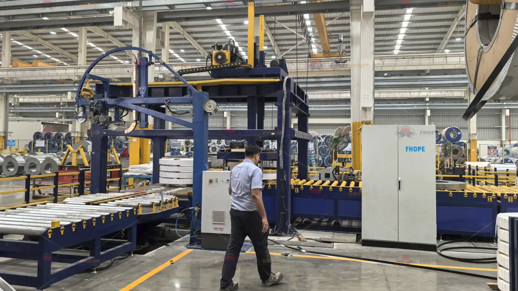 Automatic coil packing lines