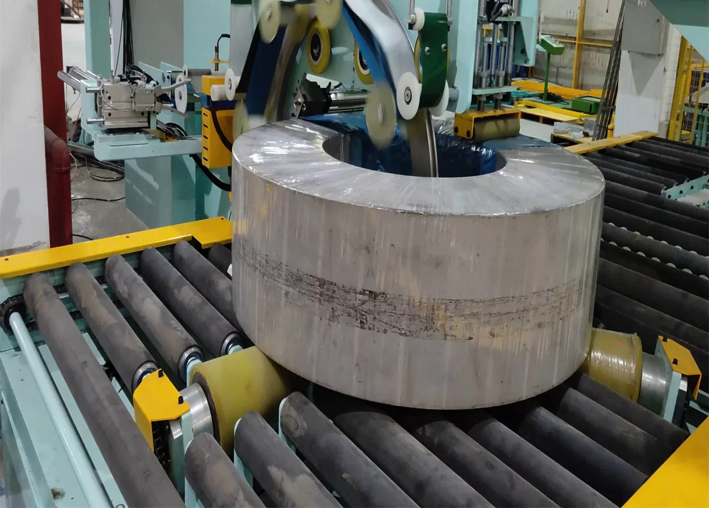 Customized steel coil wrapping and strapping line